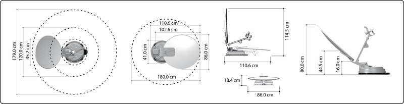 Sistema multi satellite X85 Singolo, specchio da 85 cm 49632