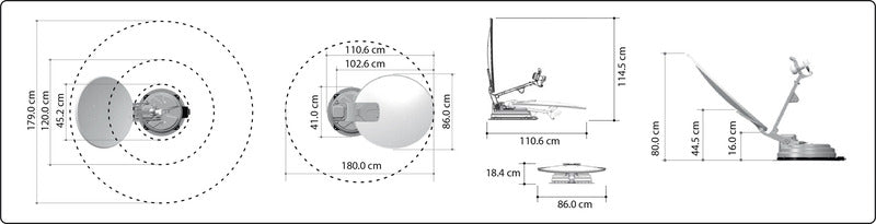 Sistema Multi Sat X85 Twin + Skew, specchio da 85 cm 49633