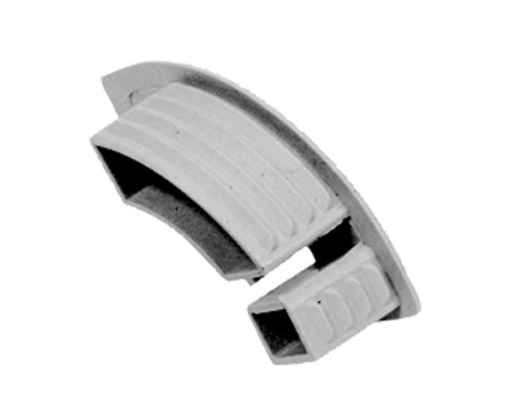 Tappo terminale Profilo smorzatore destro, grigio medio 522224