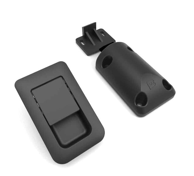 Serratura porta 36x59mm nero/nero Spessore porta 12-18mm 52491