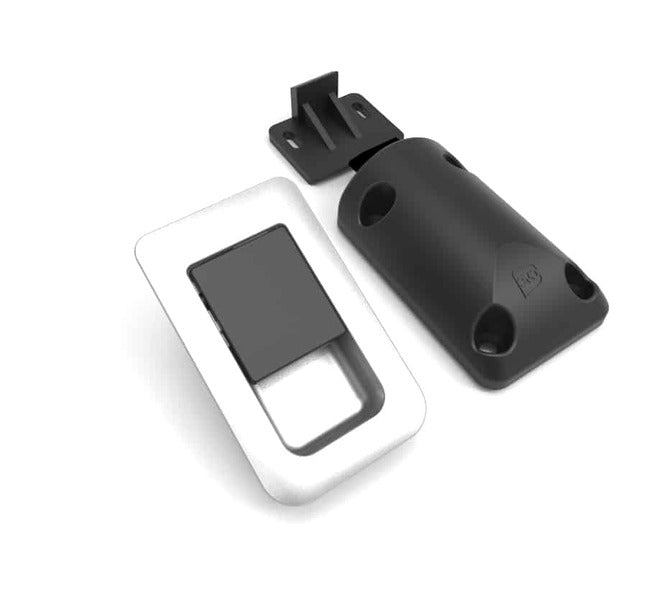 Serratura porta 36x59mm cromo spazzolato / nero Spessore porta 12-18mm 52494