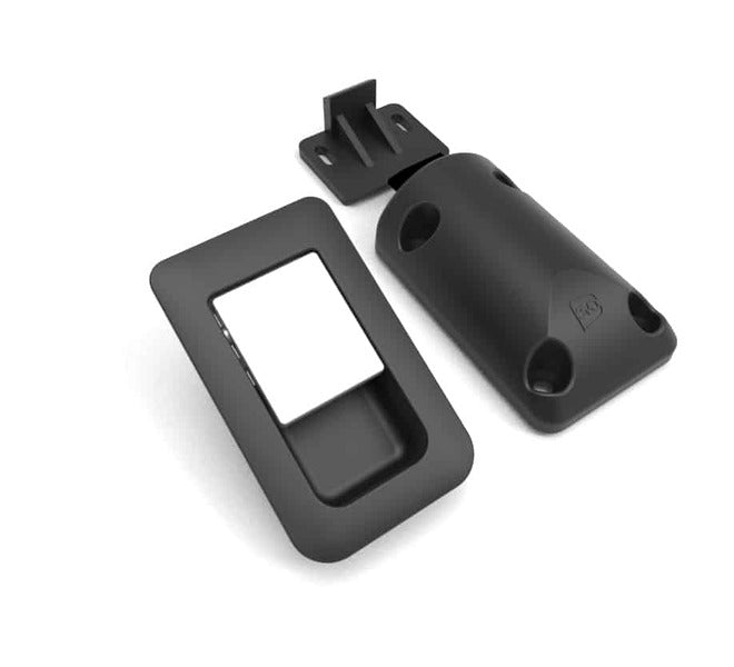 Serratura porta 36x59mm nero opaco/cromo Spessore porta 12-18mm 52496