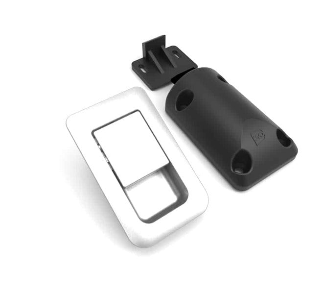 Serratura porta 36x59mm spessore porta cromata satinata 12-18mm 52497