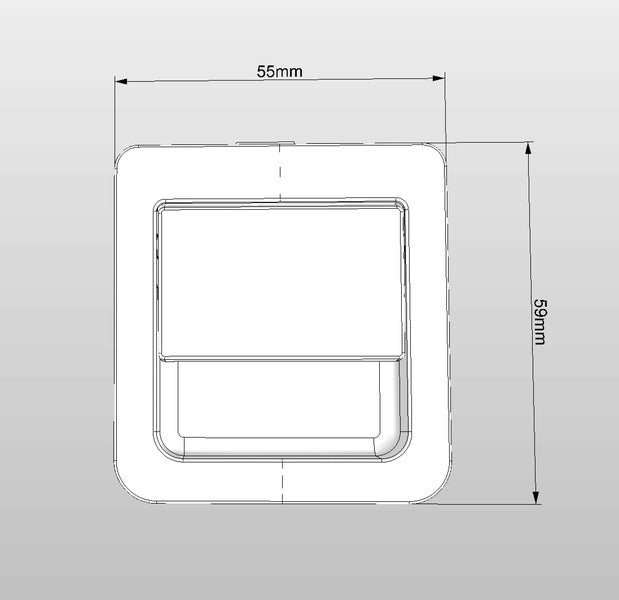Türschloss 55x59mm chr.SB 52498