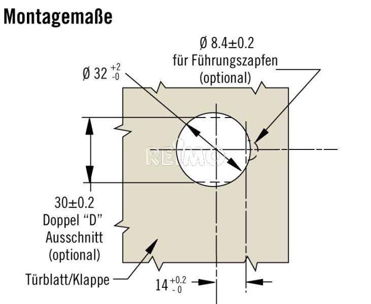 Drehpushlock, Einloch 1,2 52534