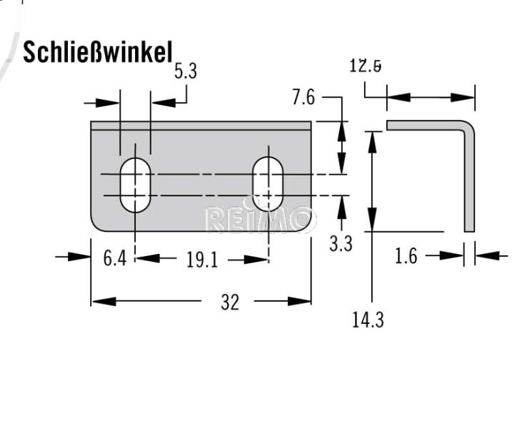 Drehpushlock, Einloch 1,2 52534