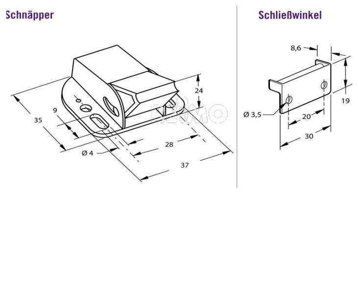 Gancio in plastica - bicchieri 52540