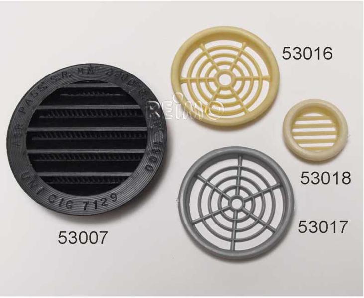Griglia di ventilazione del mobile 60 mm rotonda (crema) 53016