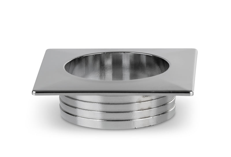 Rosone per Push-Lock cromo lucido quadrato per spessore parete 19mm 532792
