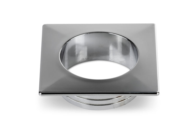 Rosone per Push-Lock cromo lucido quadrato per spessore parete 19mm 532792