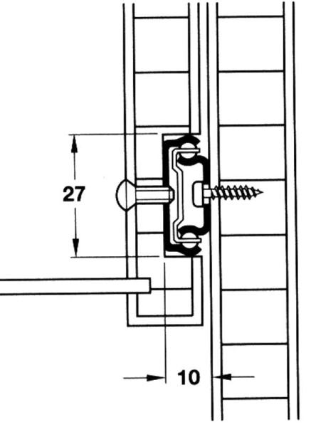 Guida per cassetto 342mm, 1 coppia 53383