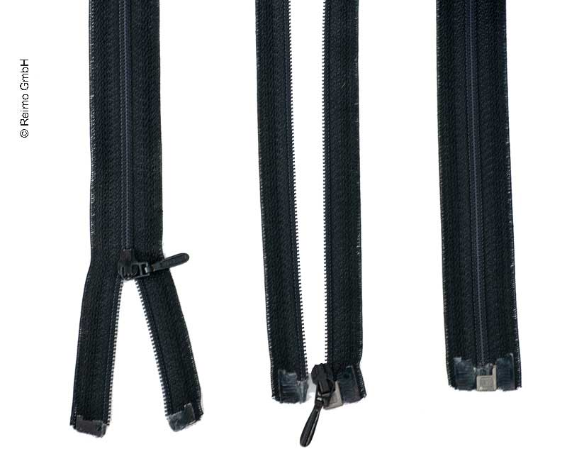 cerniera 100cm, divisibile - sganciabile in nero, plastica 550471