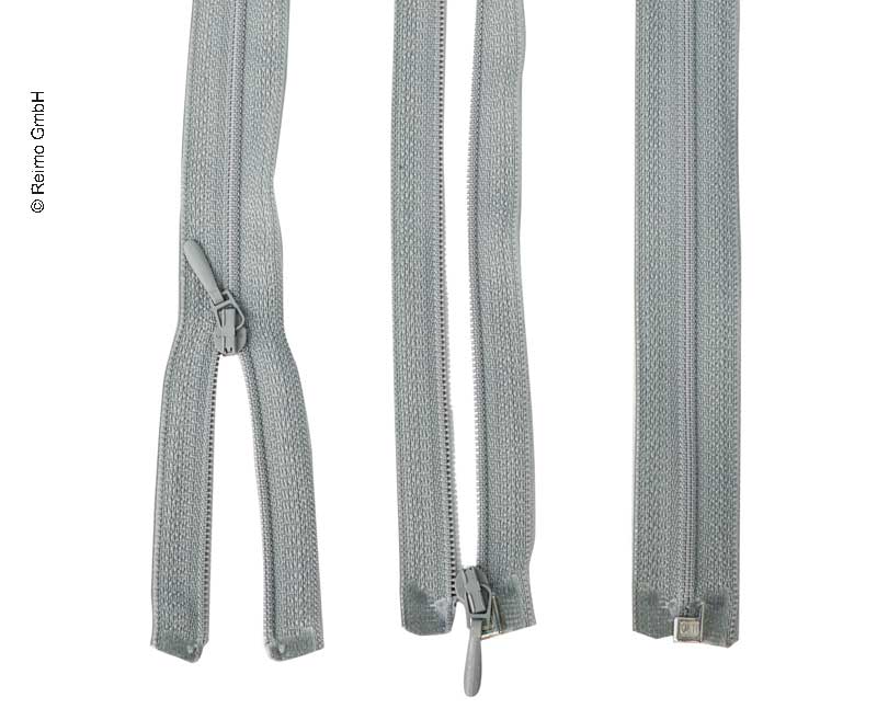 cerniera 100cm, divisibile - sganciabile in grigio chiaro, plastica 55049