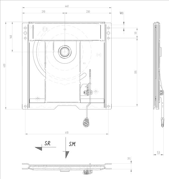 console girevole Ducato a.Bj.6/06 f.lato conducente del sedile originale 59473