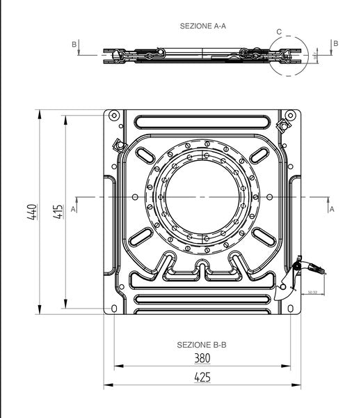 Staffa girevole DB Sprinter lato conducente 59476
