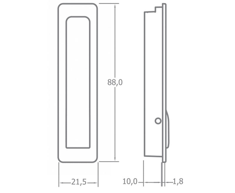 Gancio pieghevole 88x21,5mm 60126