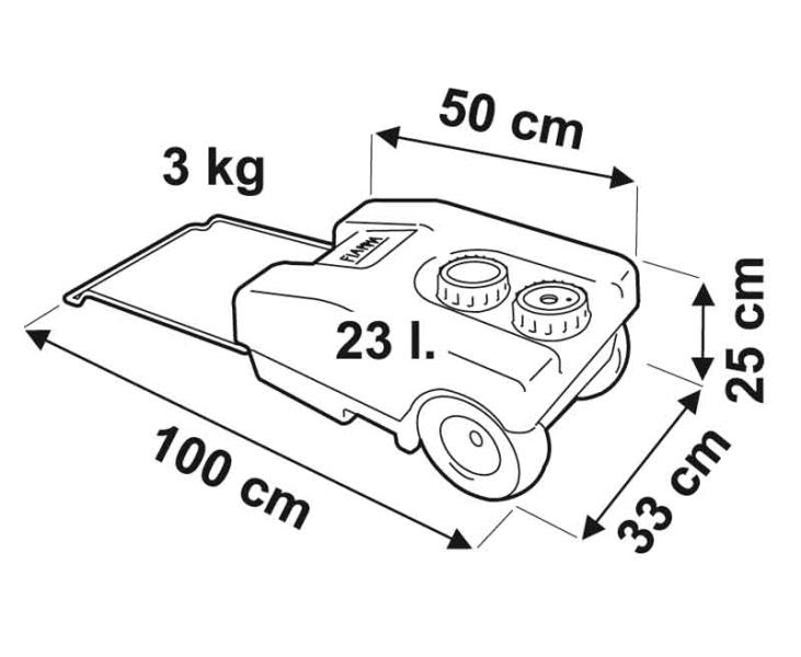 Frischw.Rolltank blau 23L 61154