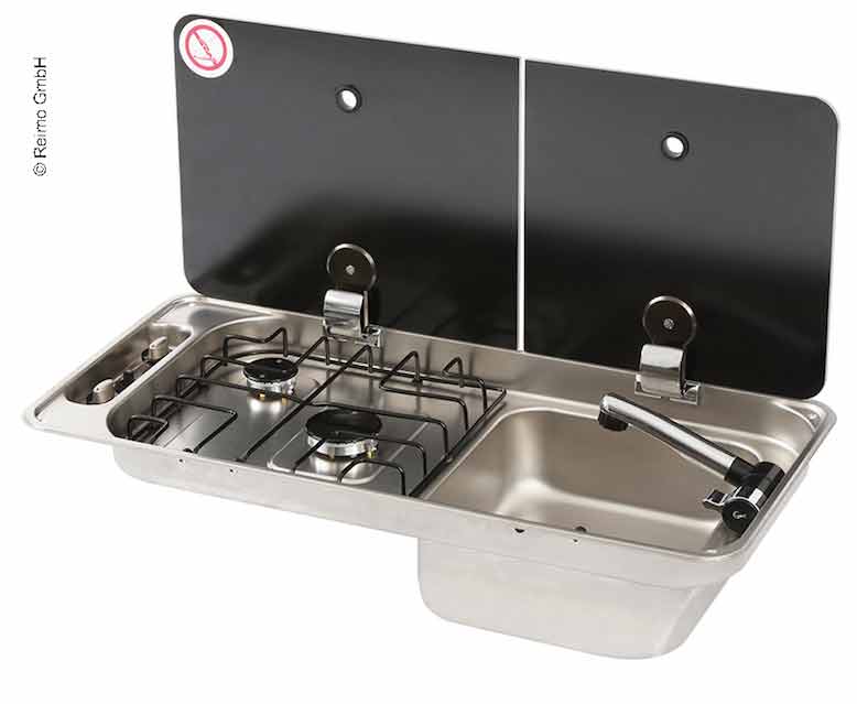Set di prolunga per camper 40 K - Combinazione fornello-lavello-cucina e frigorifero da incasso 70552