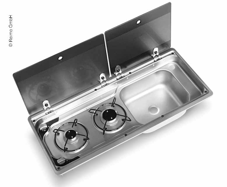 Set di prolunga per camper 50 KD - Combinazione fornello-lavello-cucina e frigorifero da incasso 70554