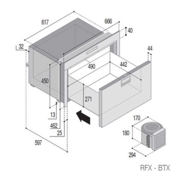 Kühlschublade DW75RFX OCX 71546