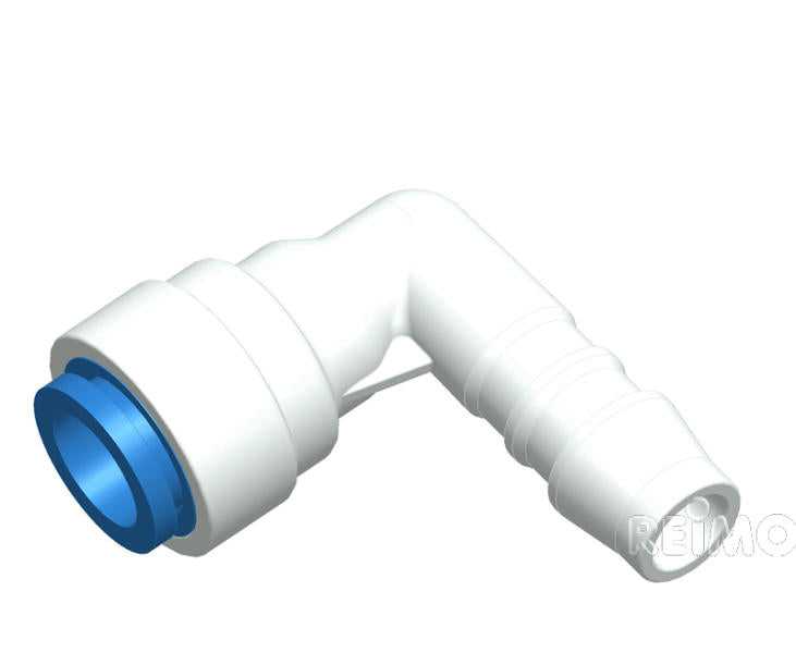 Attacco angolare blu per tubo dell'acqua 10mm 72180