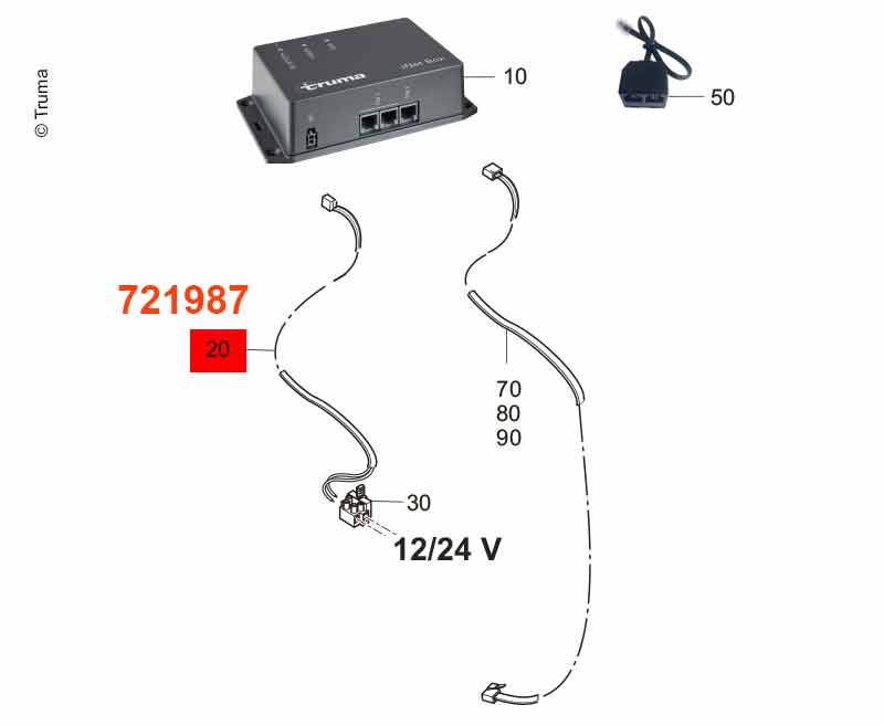Anschlusskabel 12/24V 721987