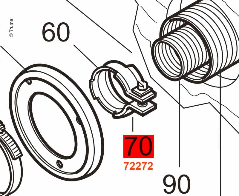 Abgasrohrschelle E2400 72272