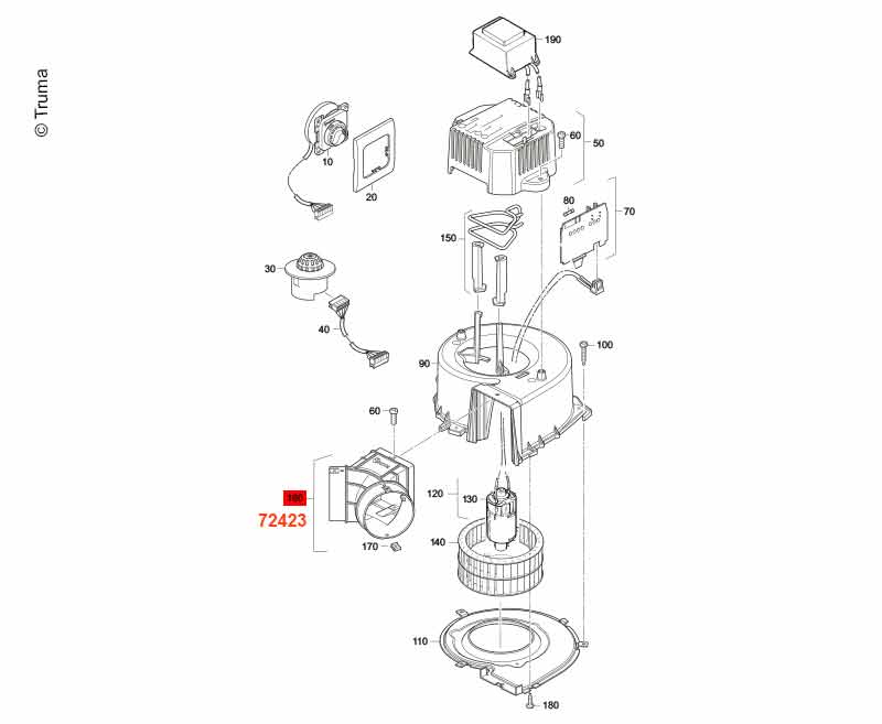 Warmluftverteiler kpl. 72423