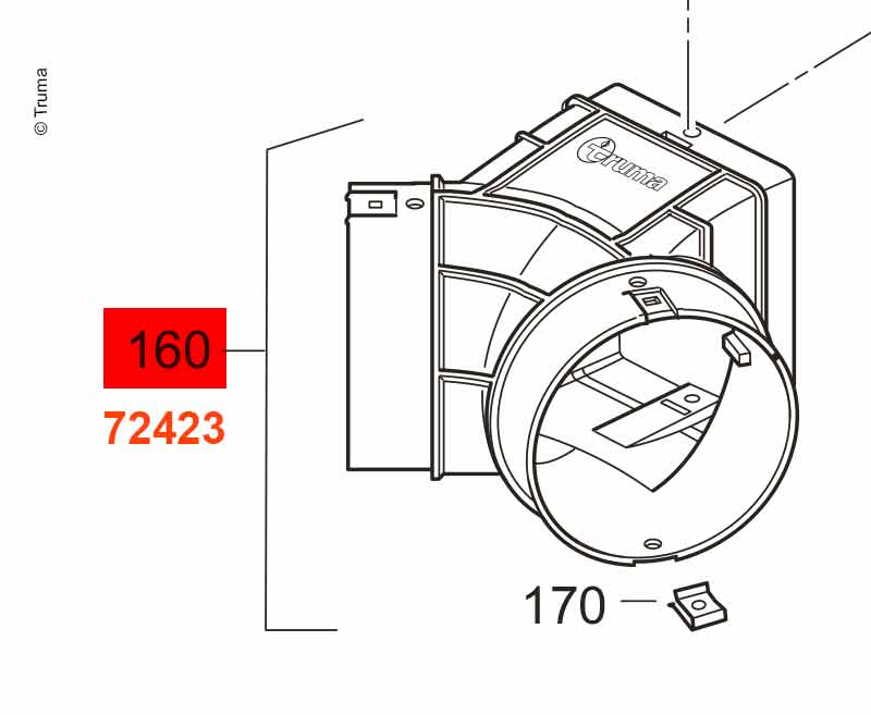 Warmluftverteiler kpl. 72423