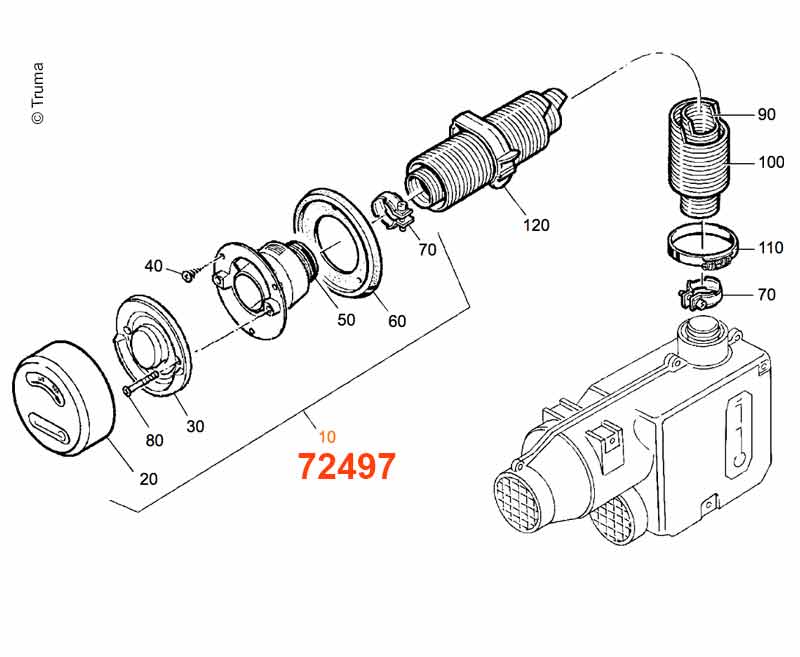 Caminetto da parete WKM 24 cpl. 72497