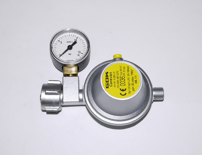 Regolatore di gas 8 mm con manometro, bombola del gas 75301