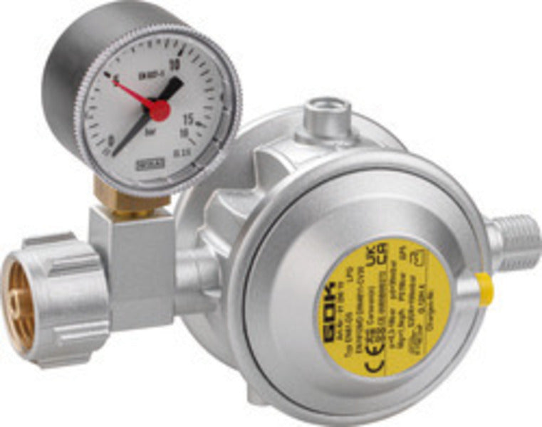 Regolatore gas 1,5kg con manometro, 30 mbar 75313