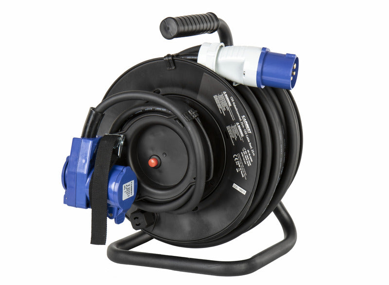 Tamburo per cavi CEE H07RN-F 3G2,5mm, cavo lungo 25m, giunto angolare 820483
