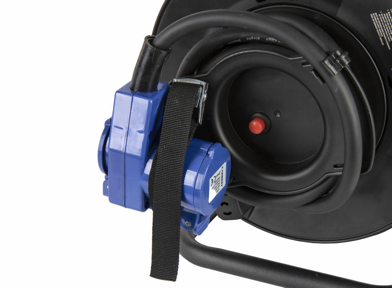 Tamburo per cavi CEE H07RN-F 3G2,5mm, cavo lungo 25m, giunto angolare 820483