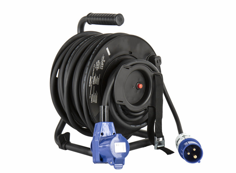 Tamburo per cavi CEE H07RN-F 3G2,5mm, cavo lungo 25m, giunto angolare 820483