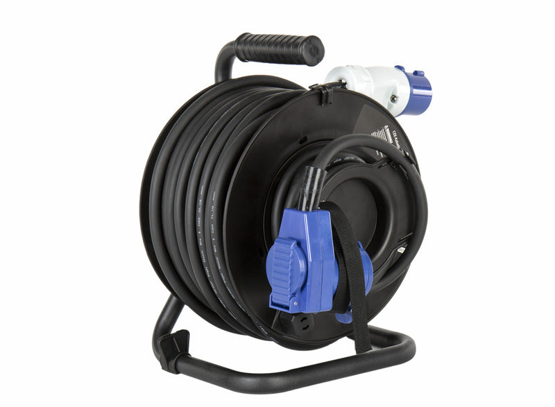 Tamburo per cavi CEE H07RN-F 3G2,5mm, cavo lungo 25m, giunto angolare 820483