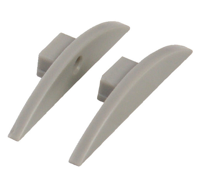 Tappo terminale per profilo LED in alluminio semicircolare, 2 pezzi 82982