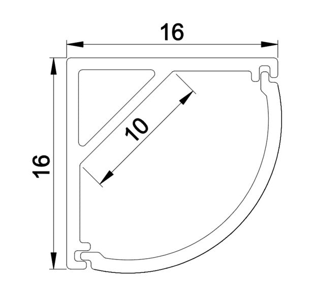 Profilo angolare in alluminio lungo 1,5 m, copertura + clip; per strisce LED 829991