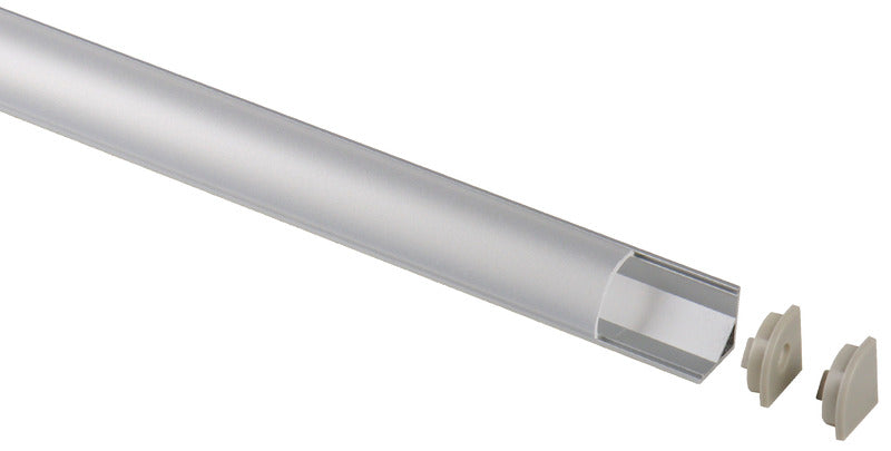 Profilo angolare in alluminio lungo 1,5 m, copertura + clip; per strisce LED 829991