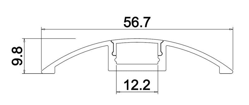 Profilo per strisce LED lunghezza 1,5m, semicircolare 829992