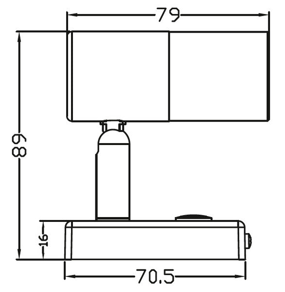 Spot LED con interruttore a sfioramento e porta USB nella base 83189