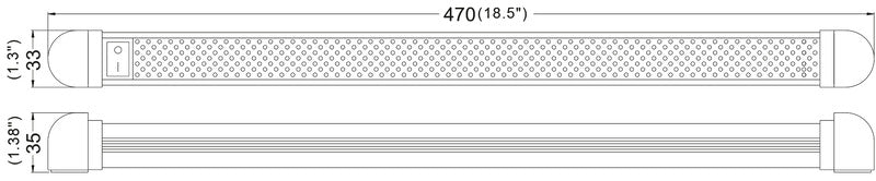 Linienleuchte 12V, 470mm 83242