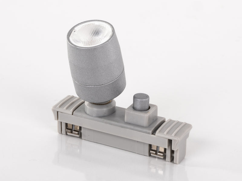Faro supplementare con interruttore per sistema a binario 832795 /832796, laccato argento 832799