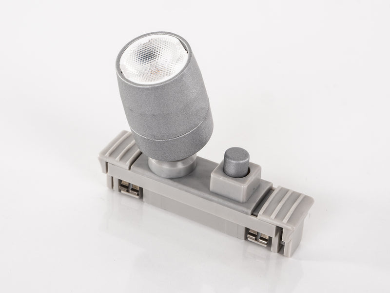 Faro supplementare con interruttore per sistema a binario 832795 /832796, laccato argento 832799