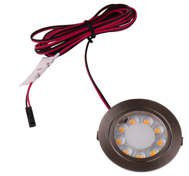 Spot LED 12V, acciaio inox spazzolato, 1,7 Watt 83676