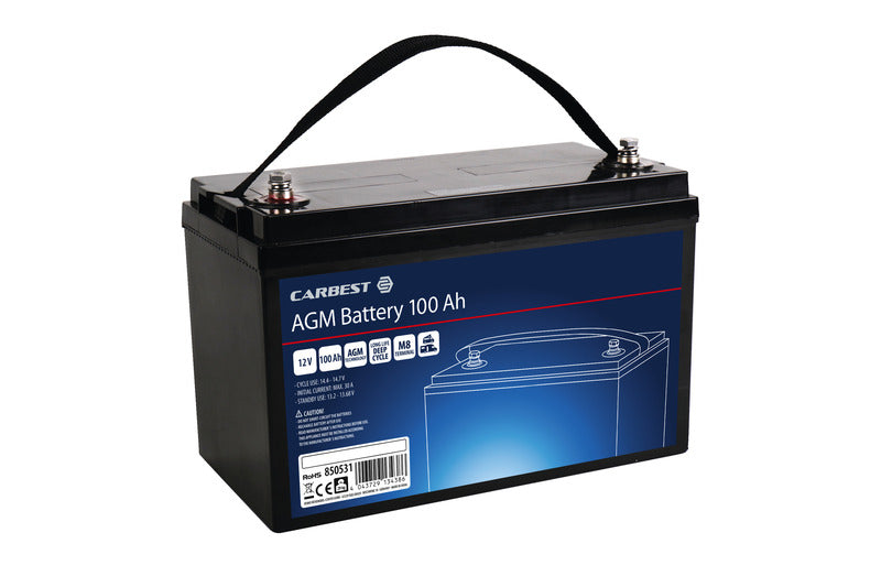 Batteria AGM 100Ah Carbest 330x171x220mm Carbest 330x171x220mm 850531