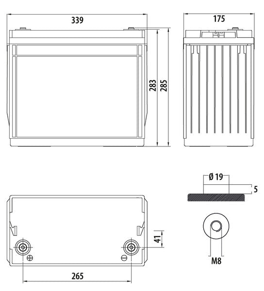 Batteria AGM a ciclo profondo 134Ah 850537