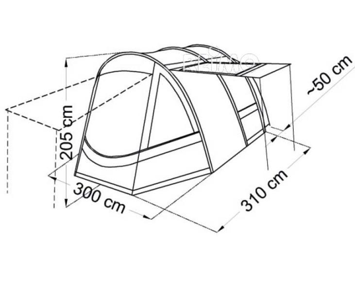 Tenda interna Tenda da letto per Tour Action 5 e 6 900279