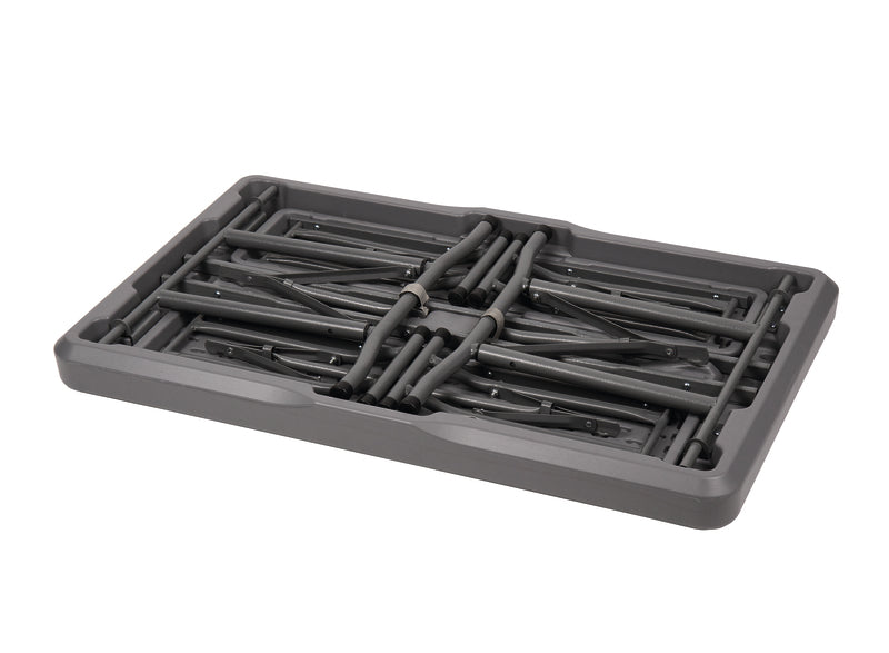 set EASY - tavolo 105x65cm e 2 panche 84,5x20cm, grigio 9105485