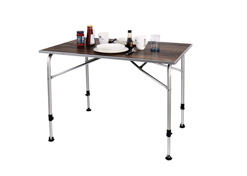 Tavolo da campeggio LEVI FAMILY 115x68x59-72cm, design nobile in legno, resistente alle intemperie 910571